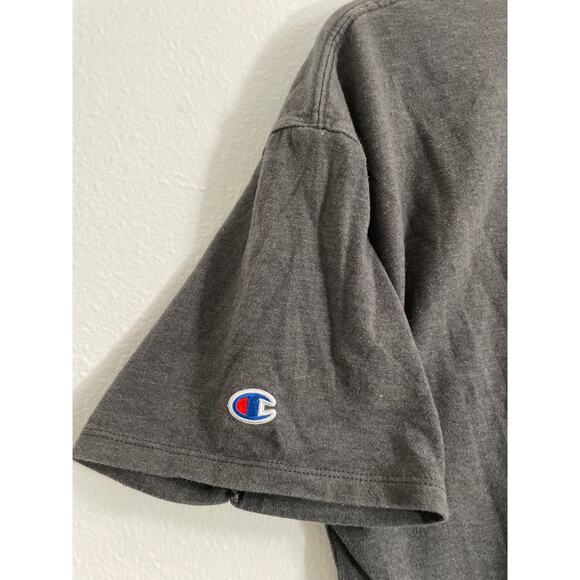 Champion Men's Classic Graphic Jersey Script Tee Shirt Gray Large - Picture 4 of 7